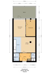 Haarlem – Zijlweg 148C 406 – Plattegrond