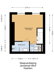 Haarlem – Jansstraat 46C 4 – Plattegrond