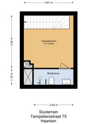 Haarlem – Tempeliersstraat 75 – Plattegrond 2