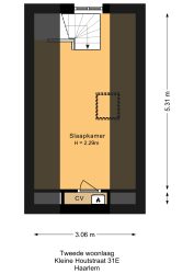 Haarlem – Kleine Houtstraat 31E – Plattegrond 2
